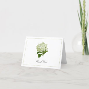 Tarjeta De Agradecimiento Hydrangea Verde Blanca Flor Tradicional