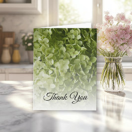 Tarjeta De Agradecimiento Hydrangea Verde Simpatía floral Gracias