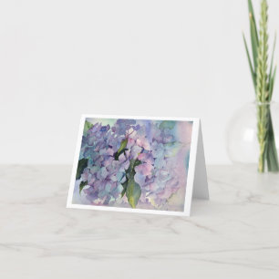 Tarjeta De Agradecimiento Hydrangeas Blue