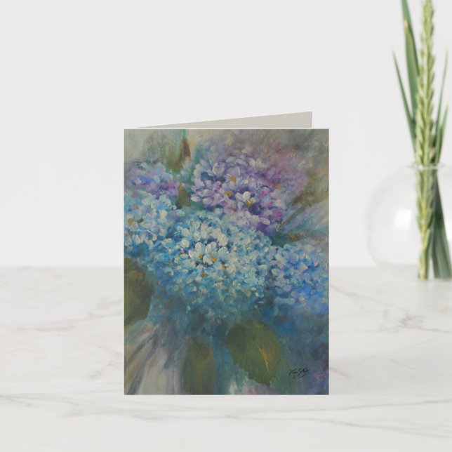 Tarjeta De Agradecimiento Hydrangeas Card (Anverso)