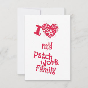 Tarjeta De Agradecimiento I centón love Family my - una declaración de amor