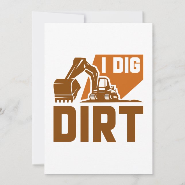 Tarjeta De Agradecimiento I Dig Dirt (Anverso)