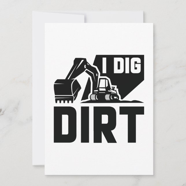 Tarjeta De Agradecimiento I Dig Dirt (Anverso)