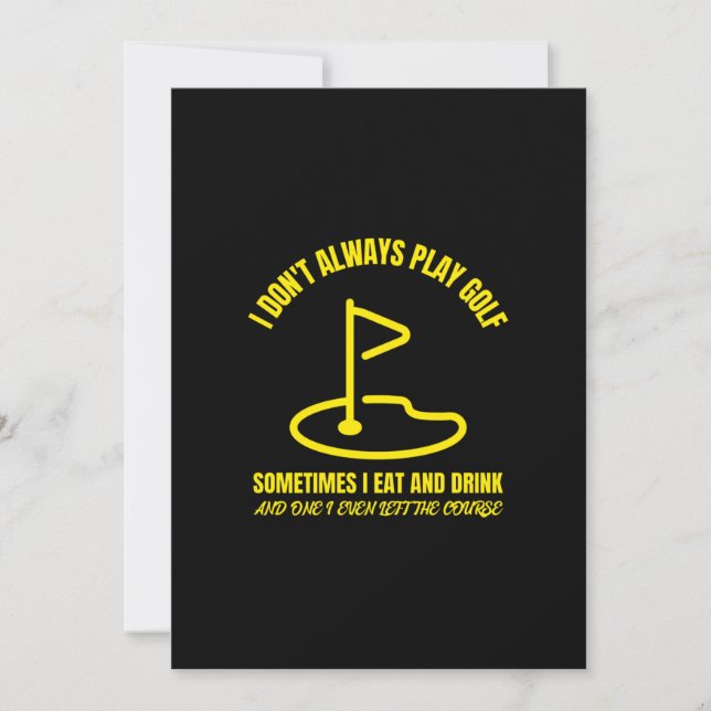 Tarjeta De Agradecimiento I dont always play funny golfing golfer golf (Anverso)