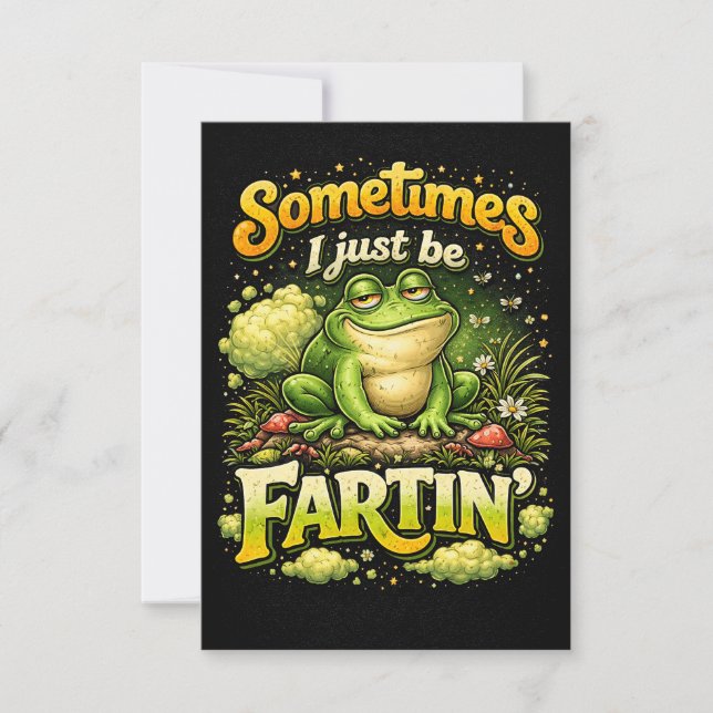 Tarjeta De Agradecimiento I Just Be Fartin’ (Anverso)
