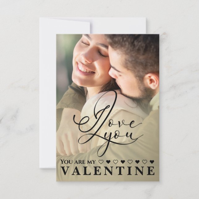 Tarjeta De Agradecimiento I love You Valentine’s Day Photo  (Anverso)