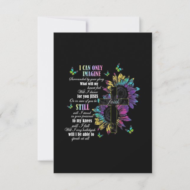 Tarjeta De Agradecimiento I Only Can Imagine Faith Christian Faith Jesus God (Anverso)