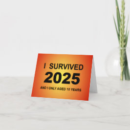 Tarjeta De Agradecimiento I Survived 2025