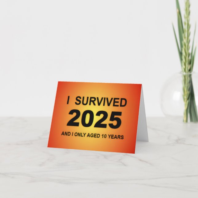 Tarjeta De Agradecimiento I Survived 2025  (Anverso)