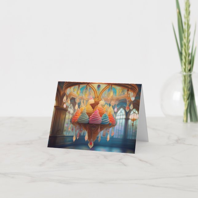 Tarjeta De Agradecimiento Ice Cream Chandelier (Anverso)