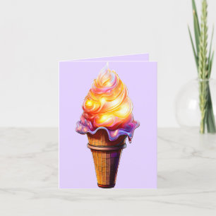Tarjeta De Agradecimiento Ice Cream Glow