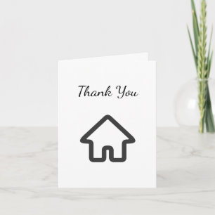 Tarjeta De Agradecimiento Icono de casa de bienes raíces comprador