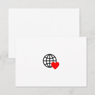 Tarjeta De Agradecimiento Icono de Globo de Amor Mundial   Diseño de Verano 