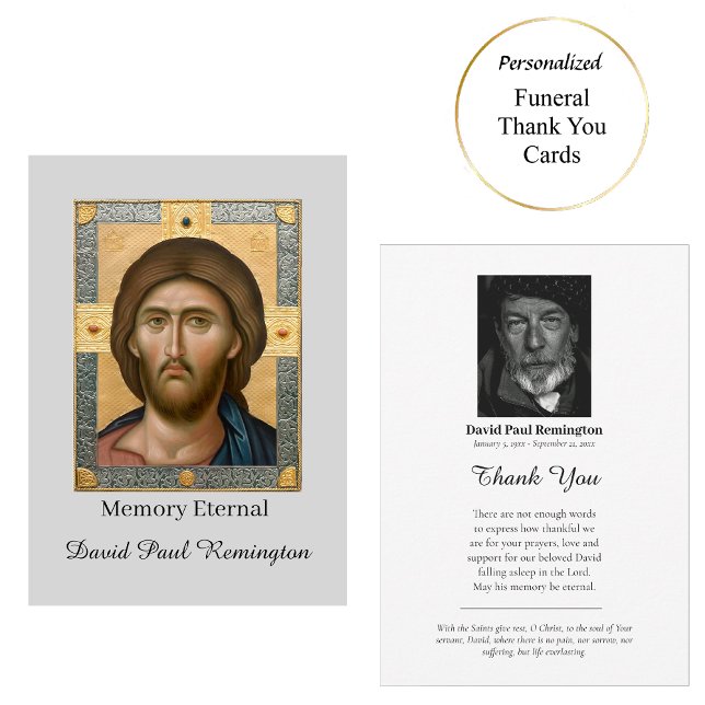 Tarjeta De Agradecimiento Icono de Jesucristo Ortodoxo Memorial de Fotografí (Subido por el creador)