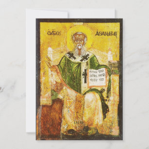 Tarjeta De Agradecimiento Icono ortodoxo de San Atanasio de Alejandría