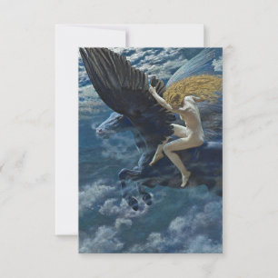 Tarjeta De Agradecimiento “Idilio de ensueño: una valkiria” de Edward Robert