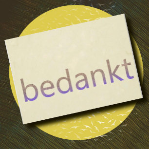 Tarjeta De Agradecimiento Idioma neerlandés