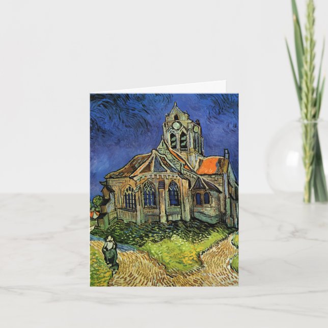 Tarjeta De Agradecimiento Iglesia de Auvers de Vincent van Gogh Boda (Anverso)