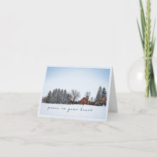 Tarjeta De Agradecimiento Iglesia de la Escena del Invierno Pacífico de los 