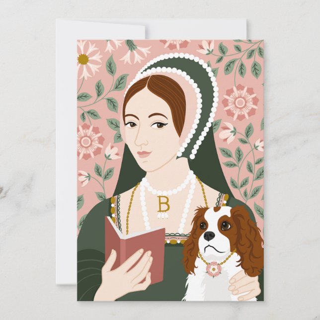 Tarjeta De Agradecimiento Ilustracion Anne Boleyn (Anverso)