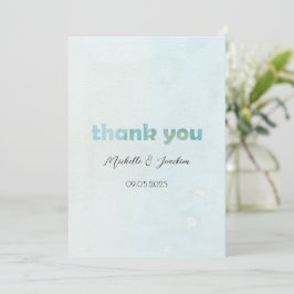 Tarjeta De Agradecimiento Ilustración artística floral en acuarela