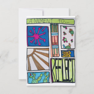 Tarjeta De Agradecimiento Ilustracion colorido con Cactus