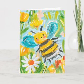 Tarjeta De Agradecimiento Ilustración de abejorro lindo