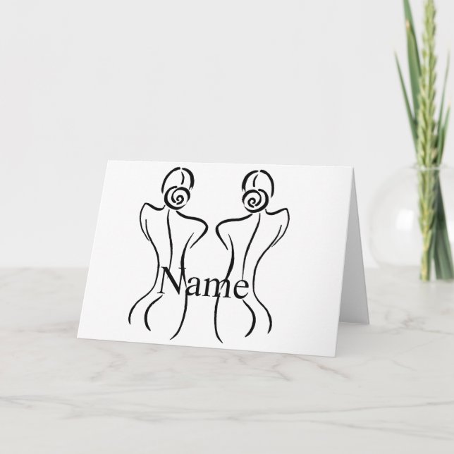 Tarjeta De Agradecimiento Ilustracion de arte femenino Thunder_Cove (Anverso)