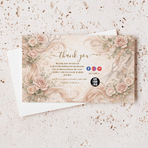 Tarjeta De Agradecimiento Ilustración de Blush Rose Hair Studio