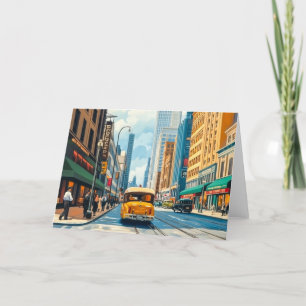 Tarjeta De Agradecimiento Ilustracion de la revista City Streets