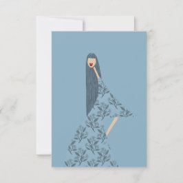 Tarjeta De Agradecimiento Ilustracion de moda floral de lápiz labial rojo