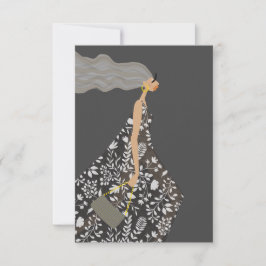 Tarjeta De Agradecimiento Ilustracion de moda Garden Swag Fashionista