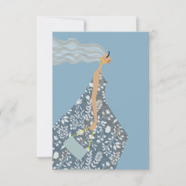 Tarjeta De Agradecimiento Ilustracion de moda Garden Swag Fashionista