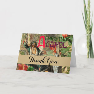 Tarjeta De Agradecimiento Ilustración del Fantasma de la Navidad Presente Sc