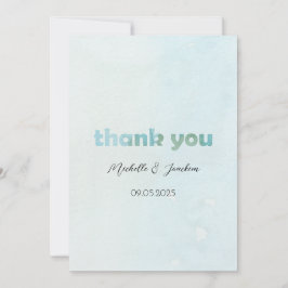 Tarjeta De Agradecimiento Ilustracion floral de acuarela artística