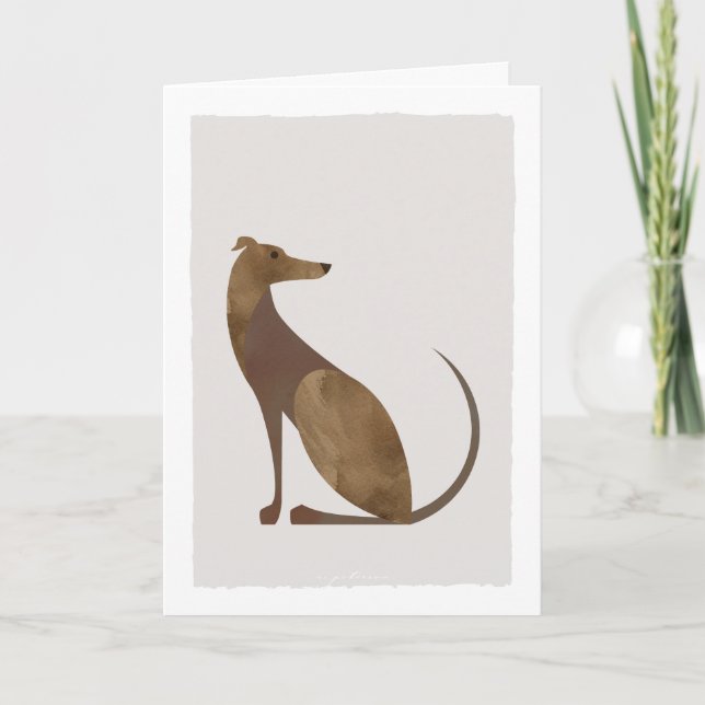 Tarjeta De Agradecimiento Ilustracion gris moderno marrón en blanco dentro (Anverso)