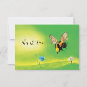 Tarjeta De Agradecimiento Ilustracion volador de abejorros