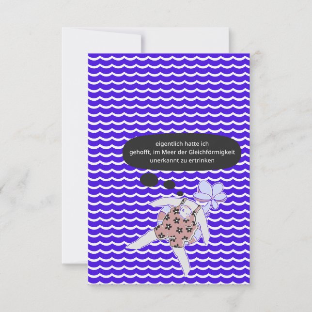 Tarjeta De Agradecimiento im Meer der Gleichförmigkeit ertrinken (Anverso)