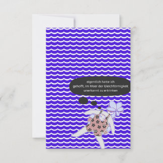 Tarjeta De Agradecimiento im Meer der Gleichförmigkeit ertrinken