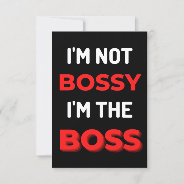 Tarjeta De Agradecimiento I'm Not Bossy I'm The Boss (Anverso)