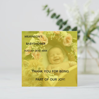 Tarjeta De Agradecimiento Imagen de bebé Baby Shower