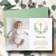Imagen de Christening Photo Cross Eucalyptus