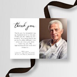 Tarjeta De Agradecimiento Imagen de funeral con guión elegante