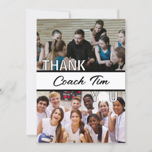 Tarjeta De Agradecimiento Imagen personalizada del entrenador de voleibol