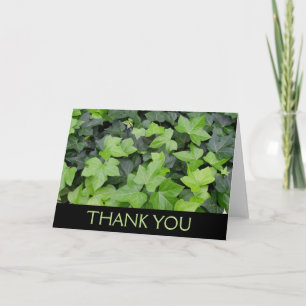 Tarjeta De Agradecimiento Impresión botánica de hiedra verde