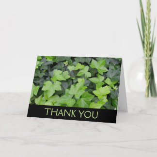 Tarjeta De Agradecimiento Impresión botánica de hiedra verde