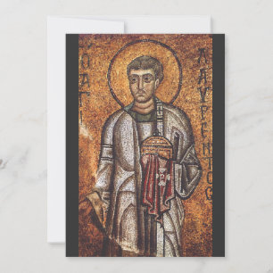 Tarjeta De Agradecimiento Impresión de arte en mosaico ortodoxo de San Loren