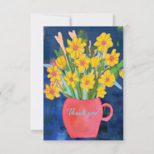 Tarjeta De Agradecimiento Impresión de Flor Gracias