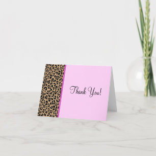 Tarjeta De Agradecimiento Impresión de leopardo