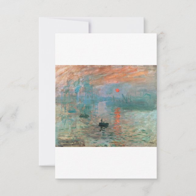 Tarjeta De Agradecimiento Impresión, Sunrise 1872 Claude Monet (Anverso)